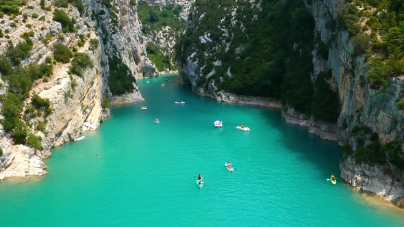 The Gorges of Verdon in France viewed from the Gatelas Bridge alt