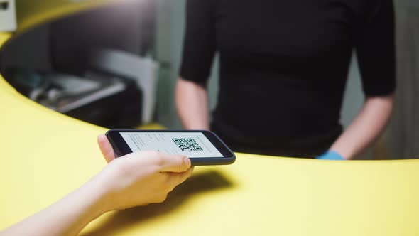 Vaccination Passport Qr Code Control Woman Checking on Phone European Coronavirus Covid 19 Vaccine alt