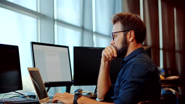 Businessman Office Worker Workplace Employee Office.Lawyer Overworked In Company Department. alt