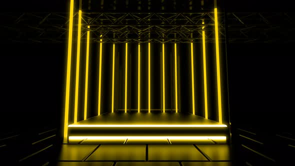 Yellow Neon Stage Background