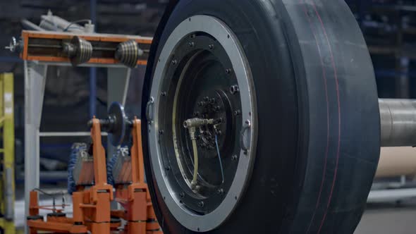 Factory Tyre Blank Production Process in Modern Warehouse Rubber Tape Rotating alt
