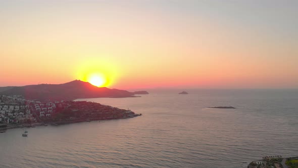 Amazing Sunset Aerial Sea alt