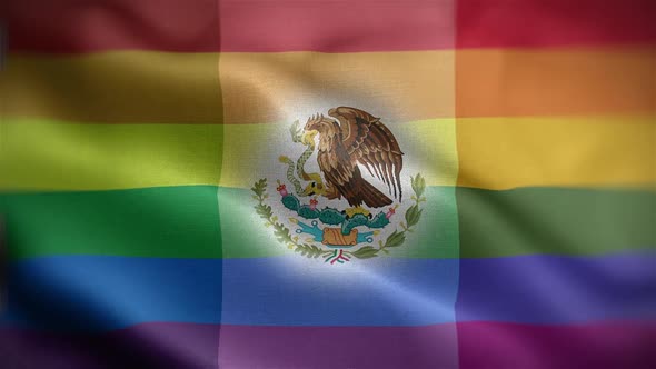 Mexico Gay Pride Flag Front