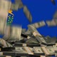 US Dollars Falling in front of Nevada State Flag - VideoHive Item for Sale