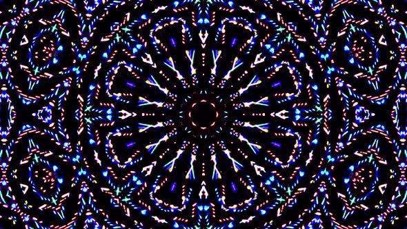 colorful lines glowing waves flower shape background kaleidoscope abstract alt