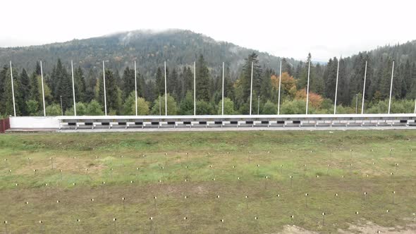 Targets for shooting during biathlon. Target sports shooting. alt