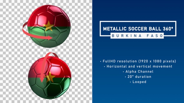 Metallic Soccer Ball 360º - Burkina Faso