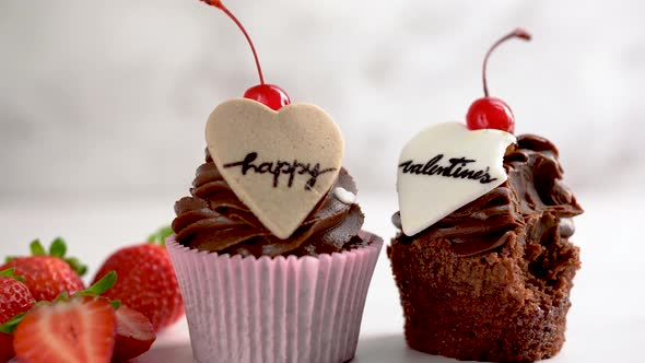  Woman takes valentine's cupcake and returns it bitten