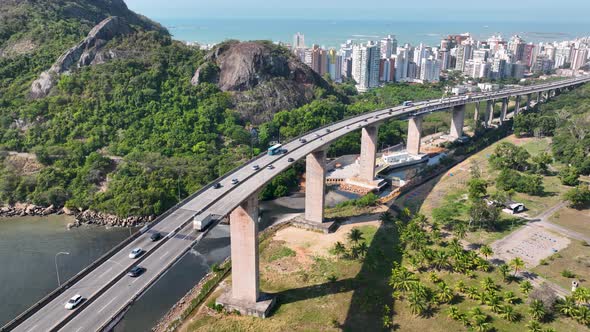 Third bridge landmark of Vitoria state of Espirito Santo Brazil. alt