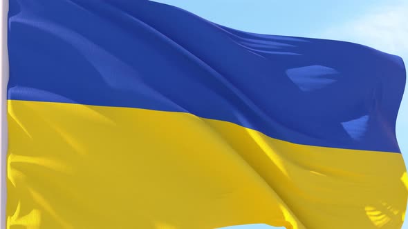 Ukraine Flag Looping Background