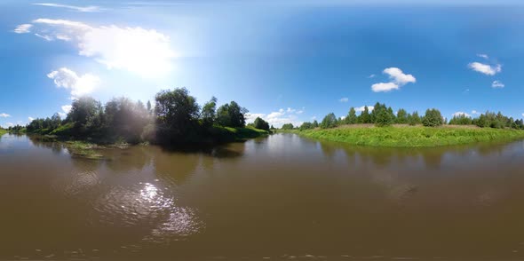 VR360 Landscape with River and Trees alt