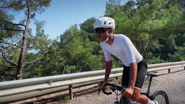 white helmet road bike