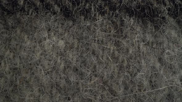 Macro Grey Warm Fluffy Woolen Scarf