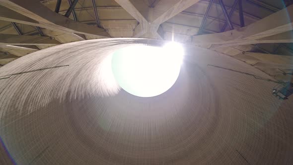 Inside view of the cooling tower. alt