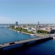 Establishing Aerial Bird Eye View Shot of Riga Riga Skyline Latvia - VideoHive Item for Sale