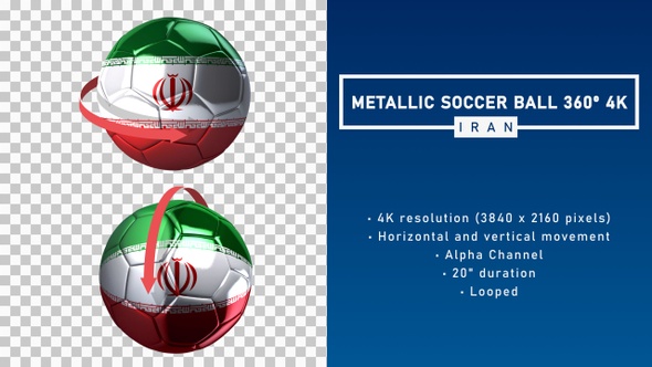 Metallic Soccer Ball 360º 4K - Iran