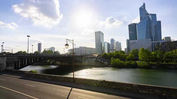 Paris La Defense, France, Timelapse - The Financial District of Paris called la Defense alt