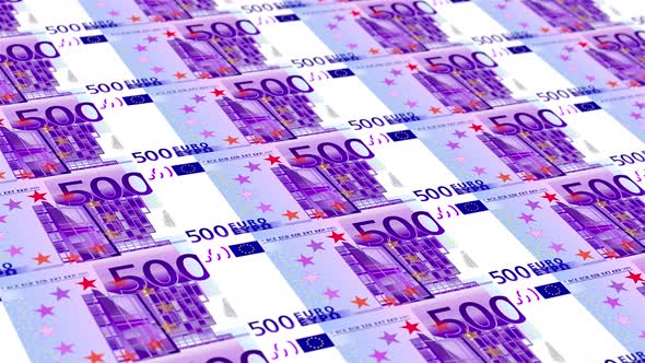 500 Euro Note Money Loop Background 4K 14