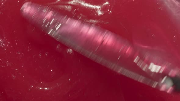 Tooth Paste Texture Spreading By Spatula Footage alt