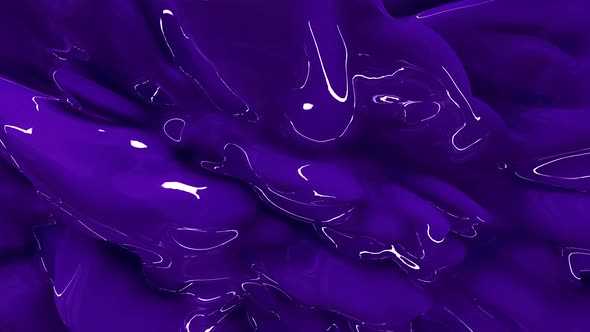 Purple Plastic Paint Fluid Looping Background