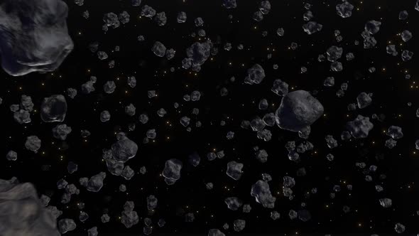 Asteroids Field Space Background
