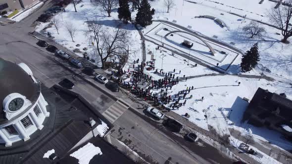 spiritual groups gathered in Kingston Ontario to offer Prayers for Peace in light of the incursions alt