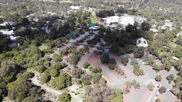 Aerial View of a Tourist Park in Australia