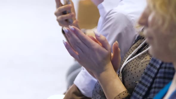 Woman Hands Claps Up Close alt