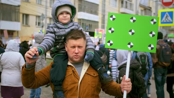 Political Activists Family of Single Father and Son alt