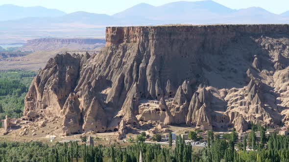 Historical Selime Monastery and Fairy Chimneys Hoodoos in Ihlara Valley, Aksaray Turkey alt