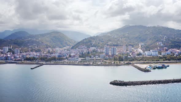 Trabzon City Seaside Aerial View