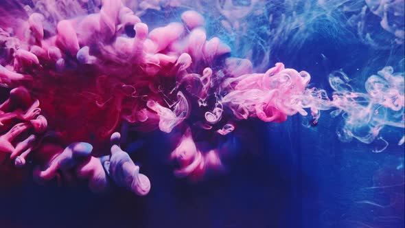 Color Ink Splash Pink Smoke Cloud Puff Blue Steam alt
