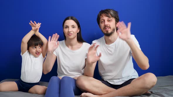 Family of Three People Mom Dad and Son alt