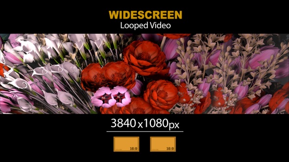 Widescreen Bouquet Flowers Reflex 02