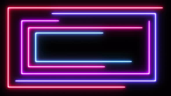 4k Colored Neon Lines