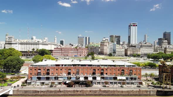 Aerial Over La Plata River in Buenos Aires alt