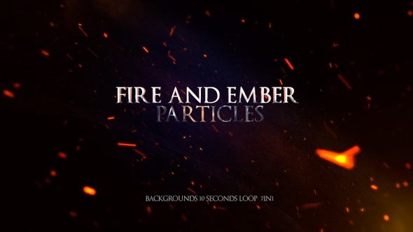 Fire And Ember Particles Background Loop 7in1