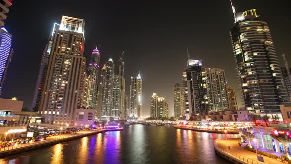 Time Lapse Marina Area Of Dubai alt