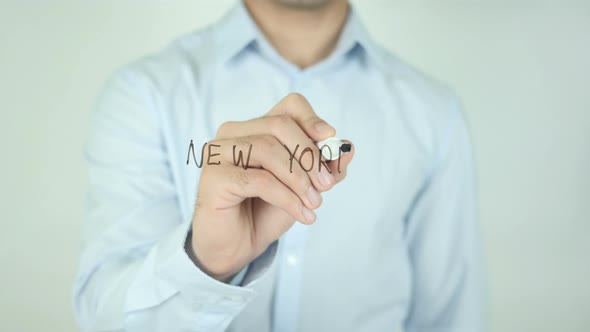 New York, Writing On Screen alt