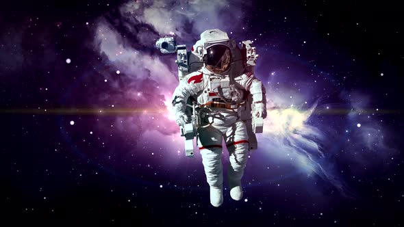 Astronaut In Open Space