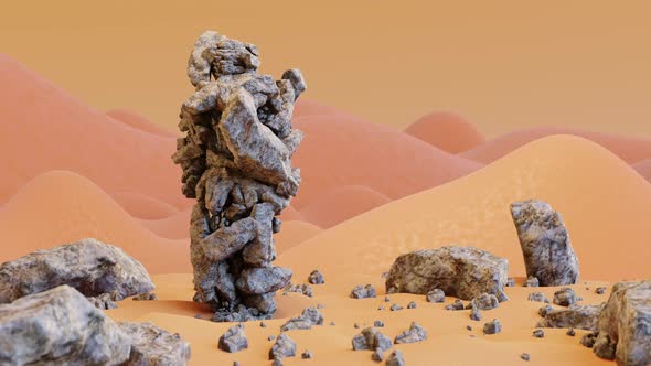 loop animation of Stone Monster Dancing, Hip Hop Dancing, 3d render alt