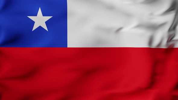 3D Animation Flag Waving in Slow Motion Fill Frame  Chile alt