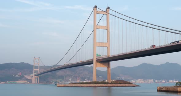Tsing Ma bridge in Hong Kong alt