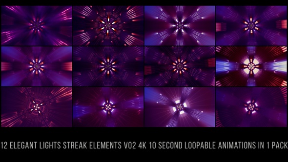 Elegant Light Streaks Elements  V02