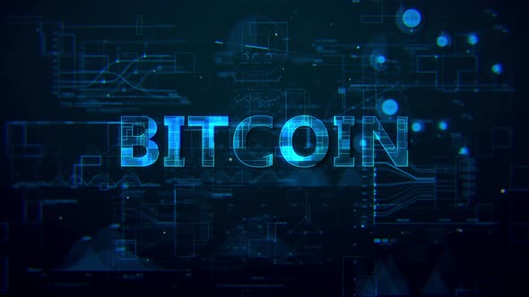 Bitcoin Digital Data Text 4k