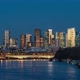 Winter Sunset over La Defense Business District, Seine River and Towers - VideoHive Item for Sale