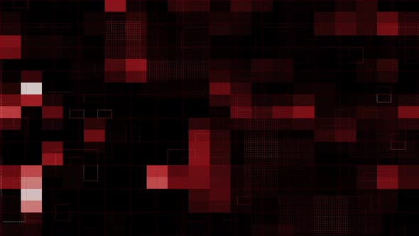 Digital Red Grid Looped Background