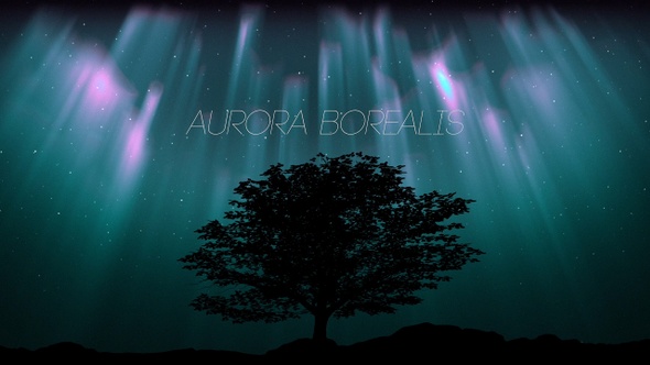 Aurora Borealis And Tree Oak (2 in1)