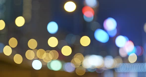 Bokeh view of city at night alt