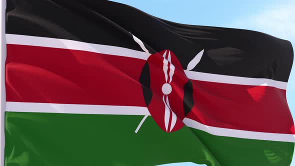 Kenya Flag Looping Background
